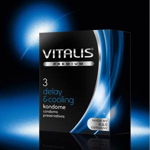 Презервативы  ''VITALIS'' (ширина 53mm) с охлаждающим эффектом