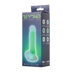 ФАЛЛОИМИТАТОР, СВЕТЯЩИЙСЯ В ТЕМНОТЕ, BEYOND BY TOYFA DICK GLOW, СИЛИКОН, ПРОЗРАЧНО-ЗЕЛЕНЫЙ, 18 СМ