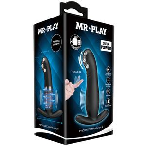 Вибропробка с массажем простаты Mr.Play, 7+4 режимов, USB, силикон, черная, 30x127 мм