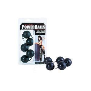 Цепочка из четырех латексных шариков Power Balls черные