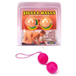 Вагинальные шарики из латекса, розовые, JIGGLE BALLS