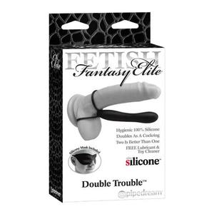 Страпон Fetish Fantasy Elite на пенис Double Trouble 6" черный