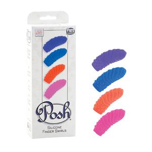 Набор Posh Silicone Finger Teasers Swirls: четыре насадки на палец из силикона