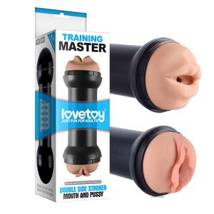 Мастурбатор двусторонний Lovetoy "Training Master Mouth and Pussy", Flesh