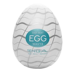 Мастурбатор в форме яйца Tenga Easy Beat Egg Wavy II, белый