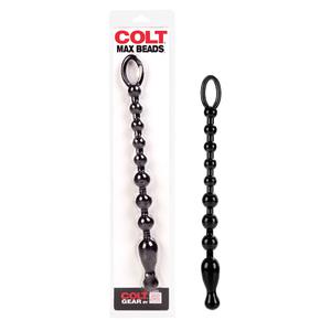 Анальная цепочка длинная COLT Max Beads черная