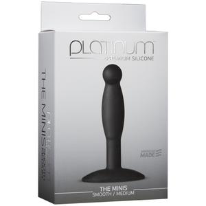 Анальная пробка Platinum Premium Silicone - The Mini's - Smooth Medium - Black M черная