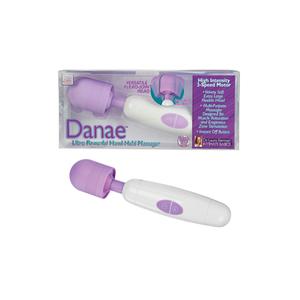 Вибромассажер Danae Ultra Powerful Hand Held Massger белый с фиолетовым