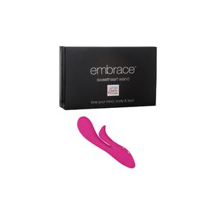 Вибромассажер с клиторальным стимулятором Embrace Sweetheart Wand розовый