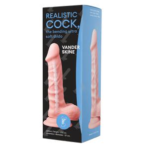 Фаллоимитатор Vander Realistic Cock Bending Ultra Soft Dildo 6.7, Светлый