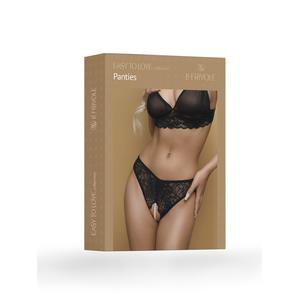 Кружевные трусики черные с жемчугом (Easy to love)