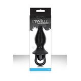 Анальная пробка рельефная Pinnacle Vibrating Pleasure Plug с вибрацией черная