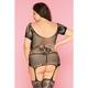 Костюм-сетка и стринги Candy Girl Baby черные, 2XL