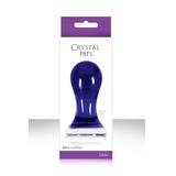 Анальный стимулятор Crystal Pops Large из стекла синий