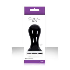 Анальный стимулятор Crystal Pops Large из стекла черный