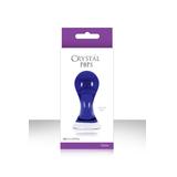 Анальный стимулятор Crystal Pops Small из стекла синий