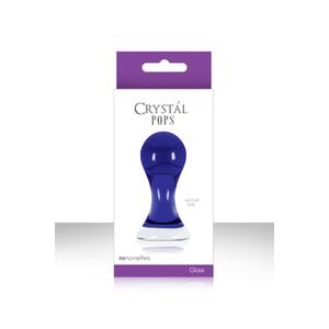 Анальный стимулятор Crystal Pops Small из стекла синий