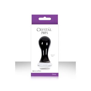 Анальный стимулятор Crystal Pops Small из стекла черный