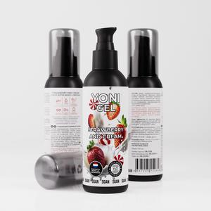 Гель орального секса SGAN YONI GEL вкусом клубники сливками, 100 мл