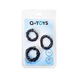 Набор колец A-Toys by TOYFA, TPE, силикон, черные, Ø 3,5/3/2 см
