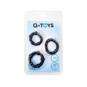 Набор колец A-Toys by TOYFA, TPE, силикон, черные, Ø 3,5/3/2 см