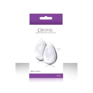 Вагинальные шарики CRYST'AL KEGEL EGGS из стекла большие прозрачные