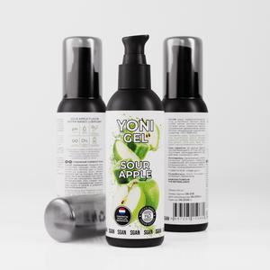 Гель орального секса SGAN YONI GEL вкусом кислого яблока, 100 мл