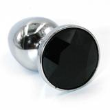 Анальная пробка "Medium" хромированная black
