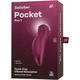 Вакуум-волновой стимулятор клитора с вибрацией Satisfyer Pocket Pro 1, силикон, бордовый, 13,9 см
