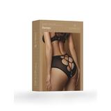 Высокие трусики черные с шнуровкой сзади (Easy to love) L/XL (46-48)