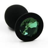 Анальная пробка из силикона dark green