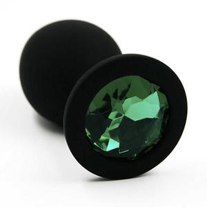 Анальная пробка из силикона dark green