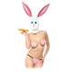 Маска на голову зайчика Honey Bunny Latex Hood латексная белая