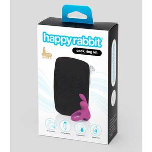 Виброкольцо с чехлом для хранения Happy Rabbit Cock Ring, фиолетовое