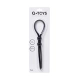 Лассо на пенис A-Toys by TOYFA Riat с двумя бусинами, силикон, черное, 19,5 см