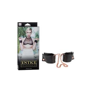 Наручники мягкие Entice French Cuffs с цепью черные