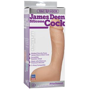 Насадка к трусикам Vac-U-Lock - James Deen Silicone Cock 9" из силикона телесная