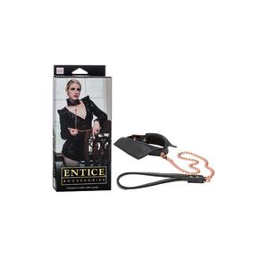 Ошейник-воротничок Entice Chelsea Collar with Leash с поводком-цепью черный