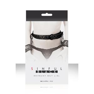 Ремень на пояс Sinful Black Restraint Belt Large черный