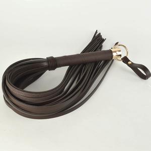 Плеть "SitaBrown" с металлическим кольцом Золото 60см