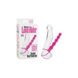 Страпон на пенис Silicone Love Rider Beaded Dual Penetrator розовый