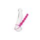 Страпон на пенис Silicone Love Rider Beaded Dual Penetrator розовый