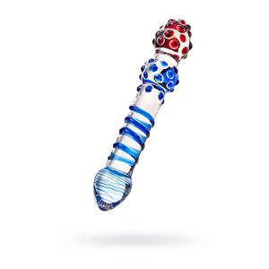 ФаллоимитаторДвусторонний   SexusGlass, стекло, прозрачный, 20,5 см