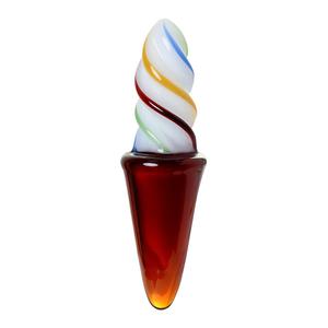 Фаллоимитатор Sexus Glass, стекло, коричневый, 16 см