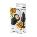 Анальная пробка Emotions Cutie Large Black  golden