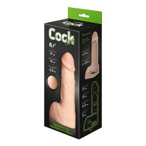 Фаллоудлинитель неоскин с мошонкой Cock Next 170 х 43 мм.