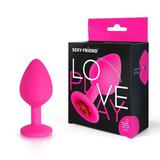 Втулка анальная, фуксия, цвет кристалла — красный,