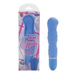 Фаллоимитатор Silicone Pleasure Bendie Ripple G's -6,75" с вибрацией розовый