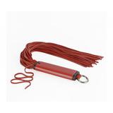 Плеть "SOFT" кожаная с виниловой рукоятью, красная
