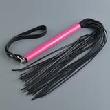 Плеть MIX черная, розовая ручка, 47 см
